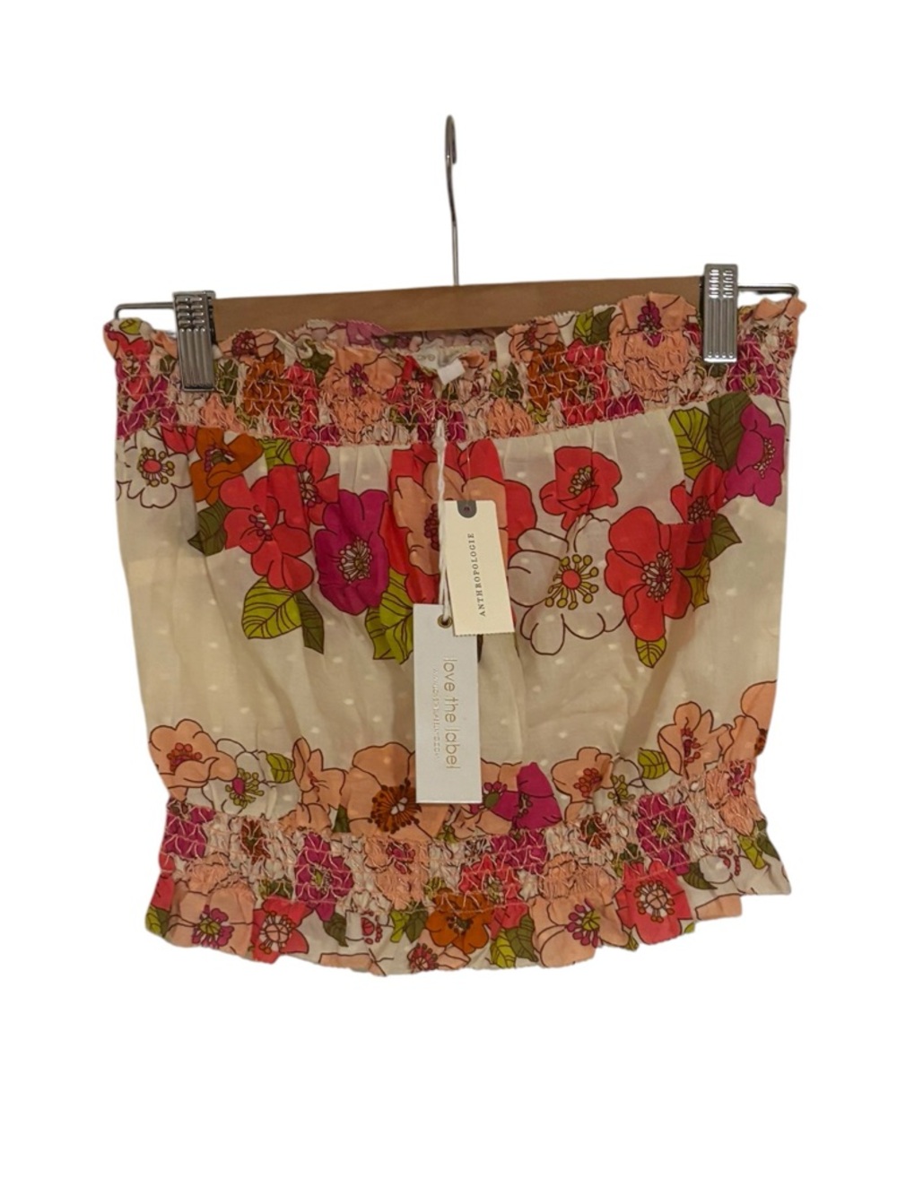 NWT Anthropologie Love the Label Cornelia Crop Tube Top - Picture 2 of 4